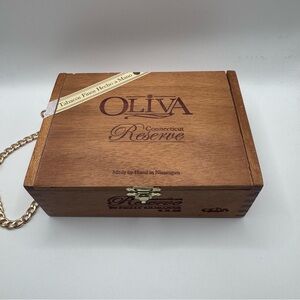 Handmade Purse made with Oliva Wooden Cigar Box with Chain